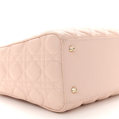 Christian Dior CHRISTIAN DIOR Lambskin Cannage Medium Lady Dior Light Pink 8 of 10