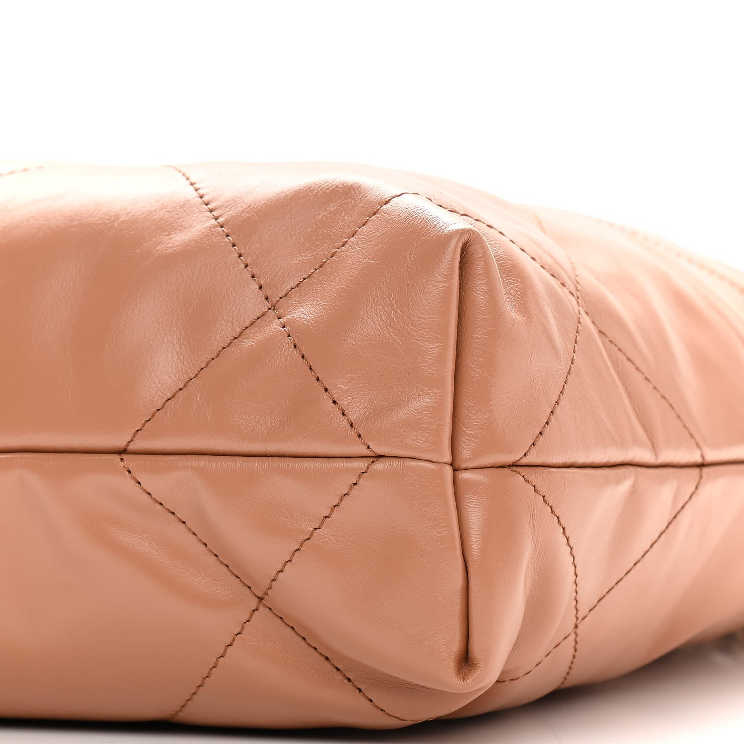 Chanel Shiny Calfskin Quilted Small Chanel 22 Camel 7 of 12