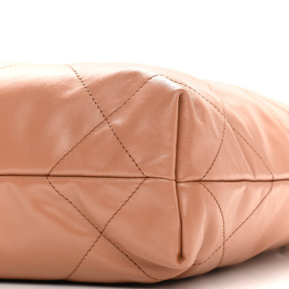 Chanel Shiny Calfskin Quilted Small Chanel 22 Camel 7 of 12