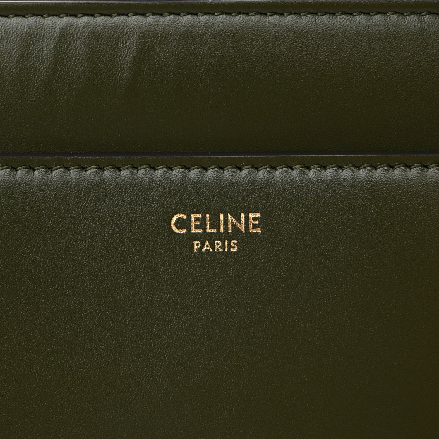 Celine Satinated Calfskin Medium 16 Top Handle Bag Khaki 6 of 12