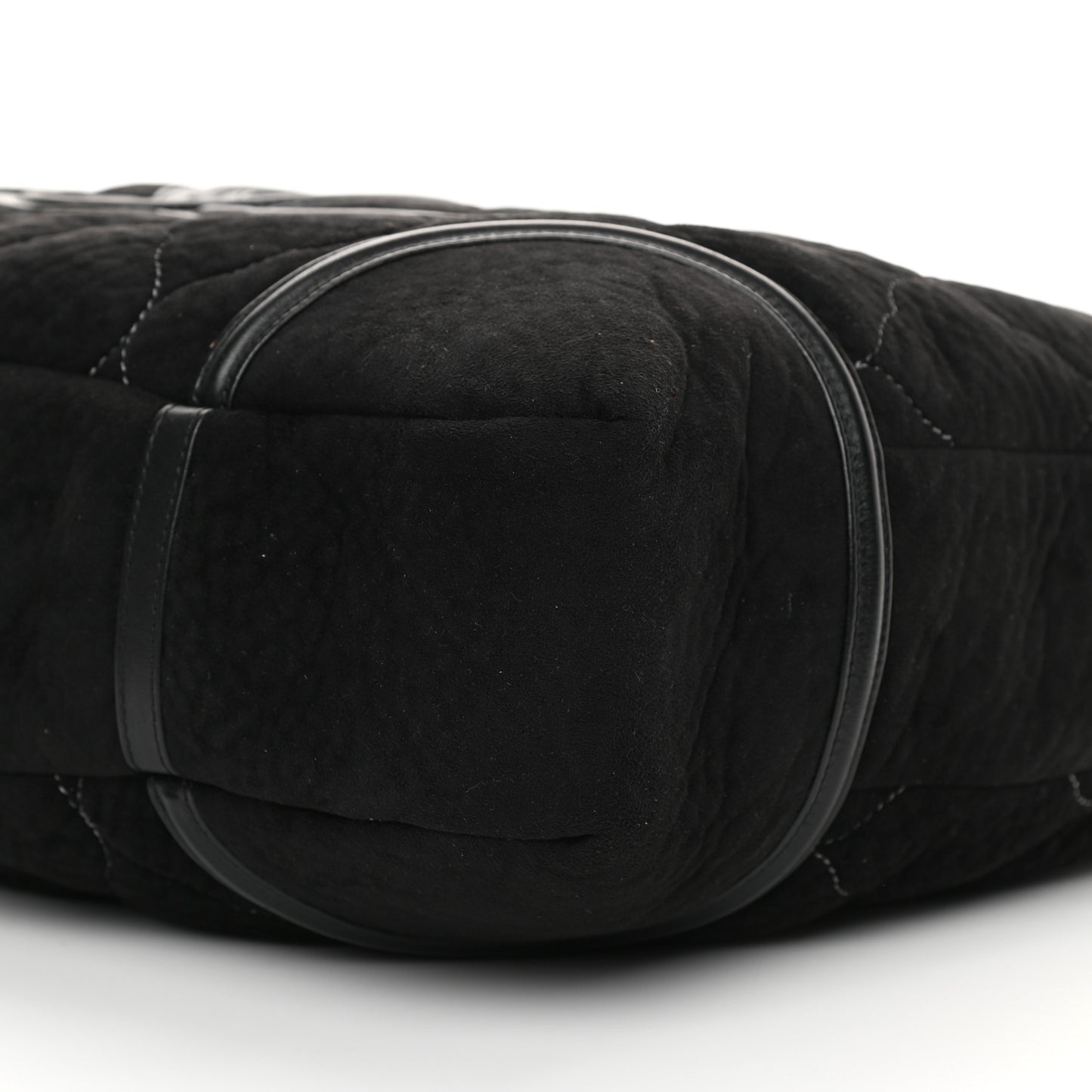 Microsuede Quilted Rodeo Drive Hobo Black