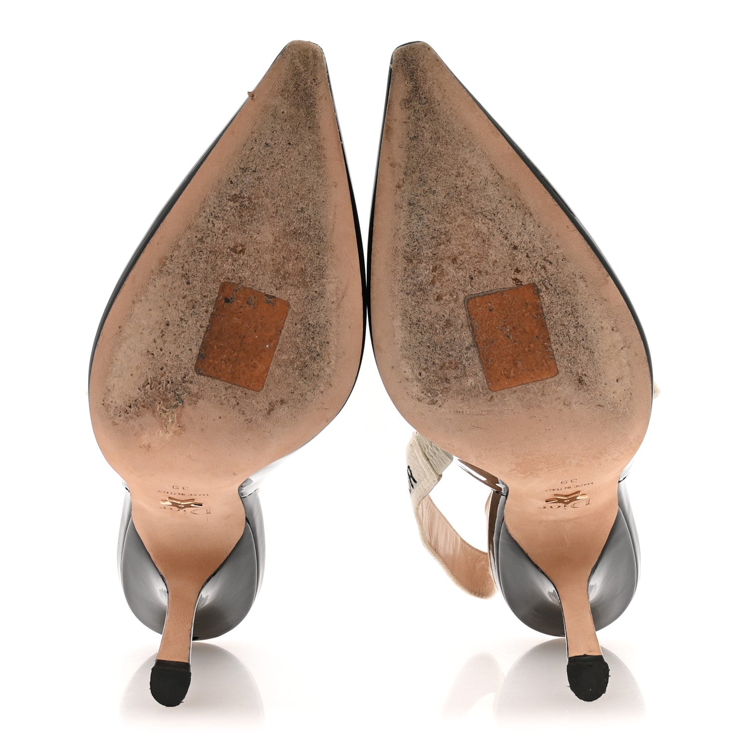 Christian Dior Patent Ribbon J'Adior Slingback 100mm Pumps 39 Black 6 of 8