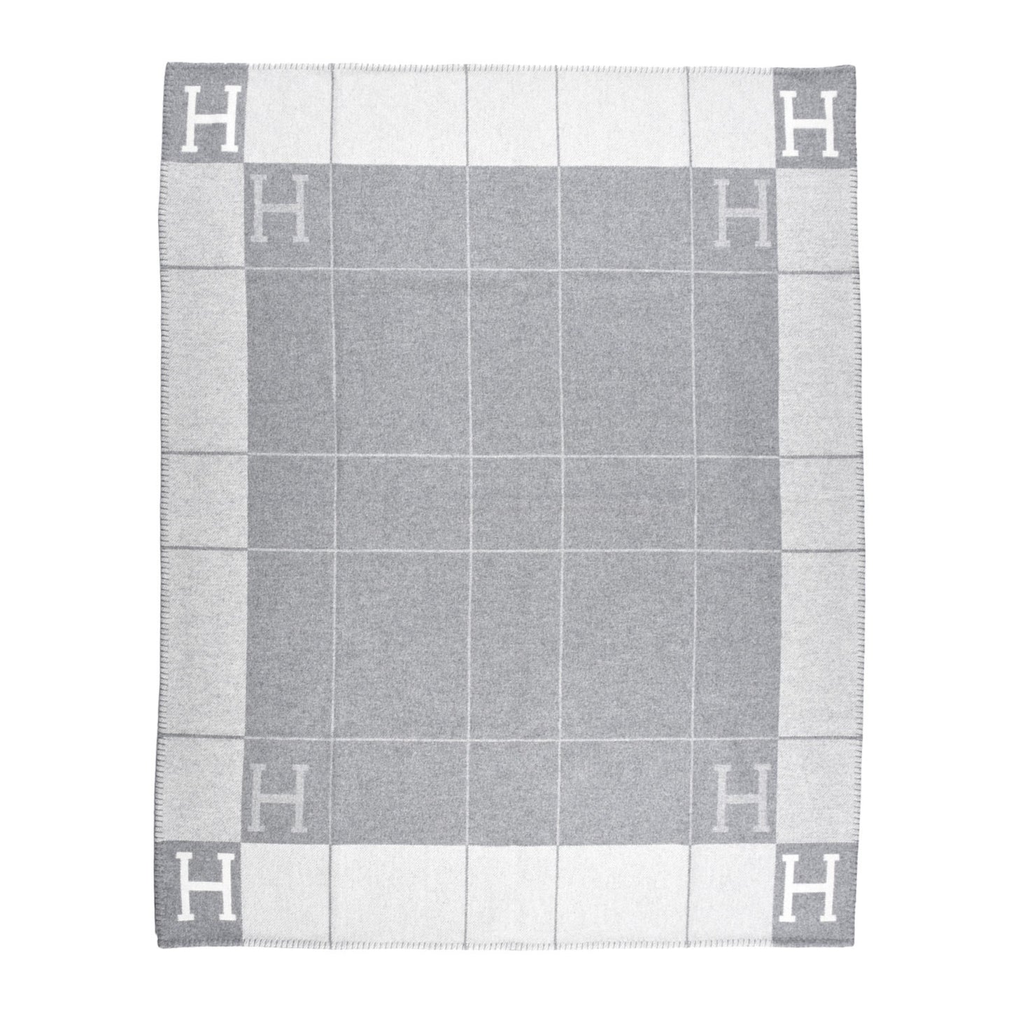 Wool Cashmere Avalon III Blanket Ecru Gris Clair