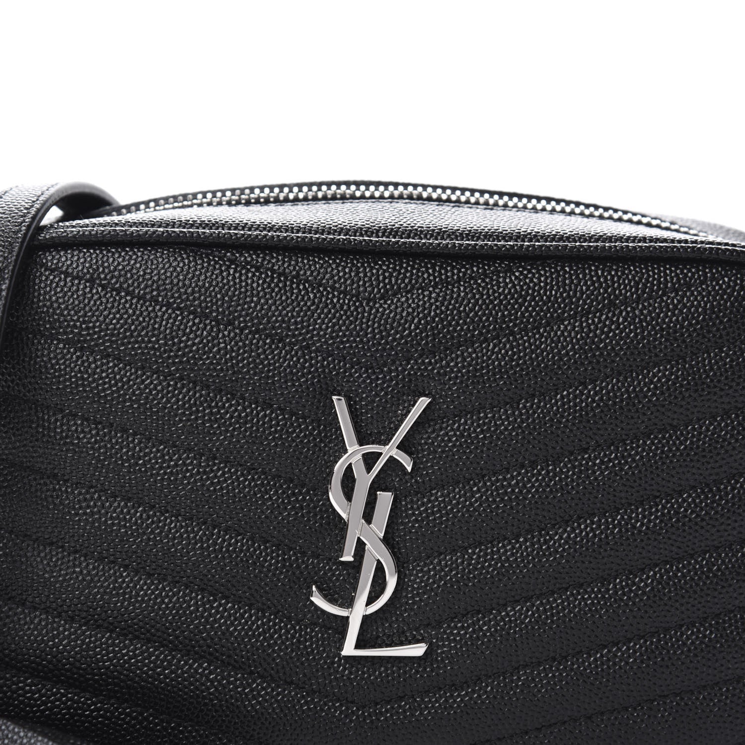 Saint Laurent Grain De Poudre Matelasse Monogram Mini Lou Camera Bag Black 10 of 10
