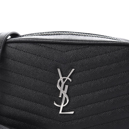 Saint Laurent Grain De Poudre Matelasse Monogram Mini Lou Camera Bag Black 10 of 10