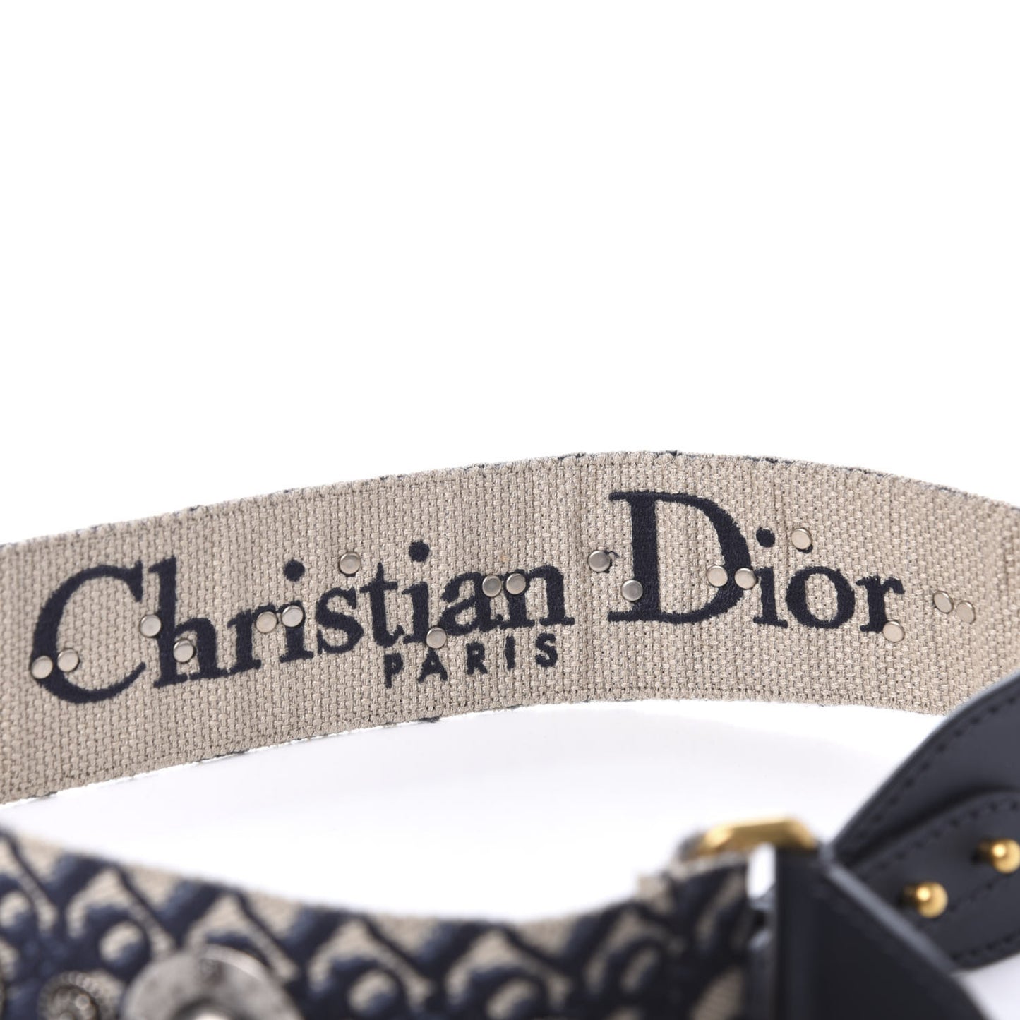 Oblique Studded Shoulder Strap Blue