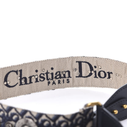 Christian Dior Oblique Studded Shoulder Strap Blue 4 of 4