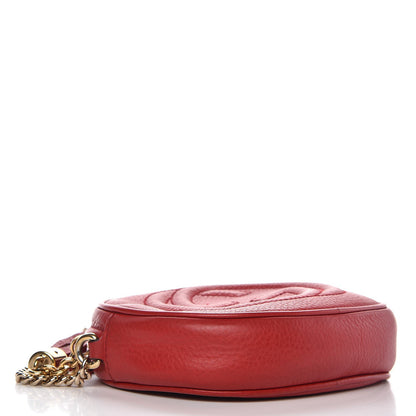 Gucci Pebbled Calfskin Mini Soho Chain Bag Tabasco Red 4 of 10
