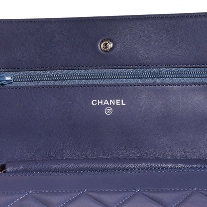 Chanel Lambskin Quilted Wallet On Chain WOC Lavender 5 of 8