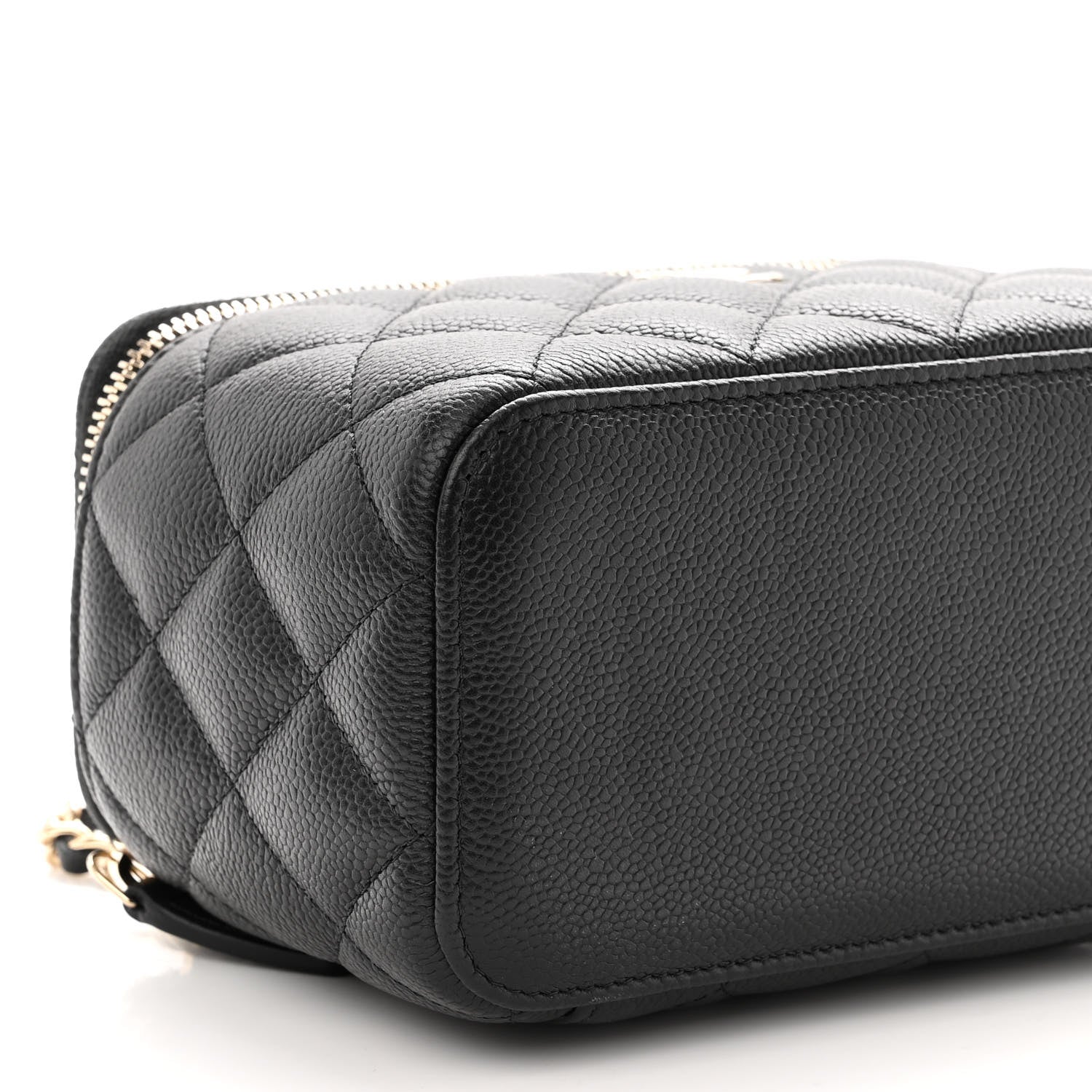 Chanel Caviar Quilted Small Tiny CC Vanity Case With Chain Black 10 of 11