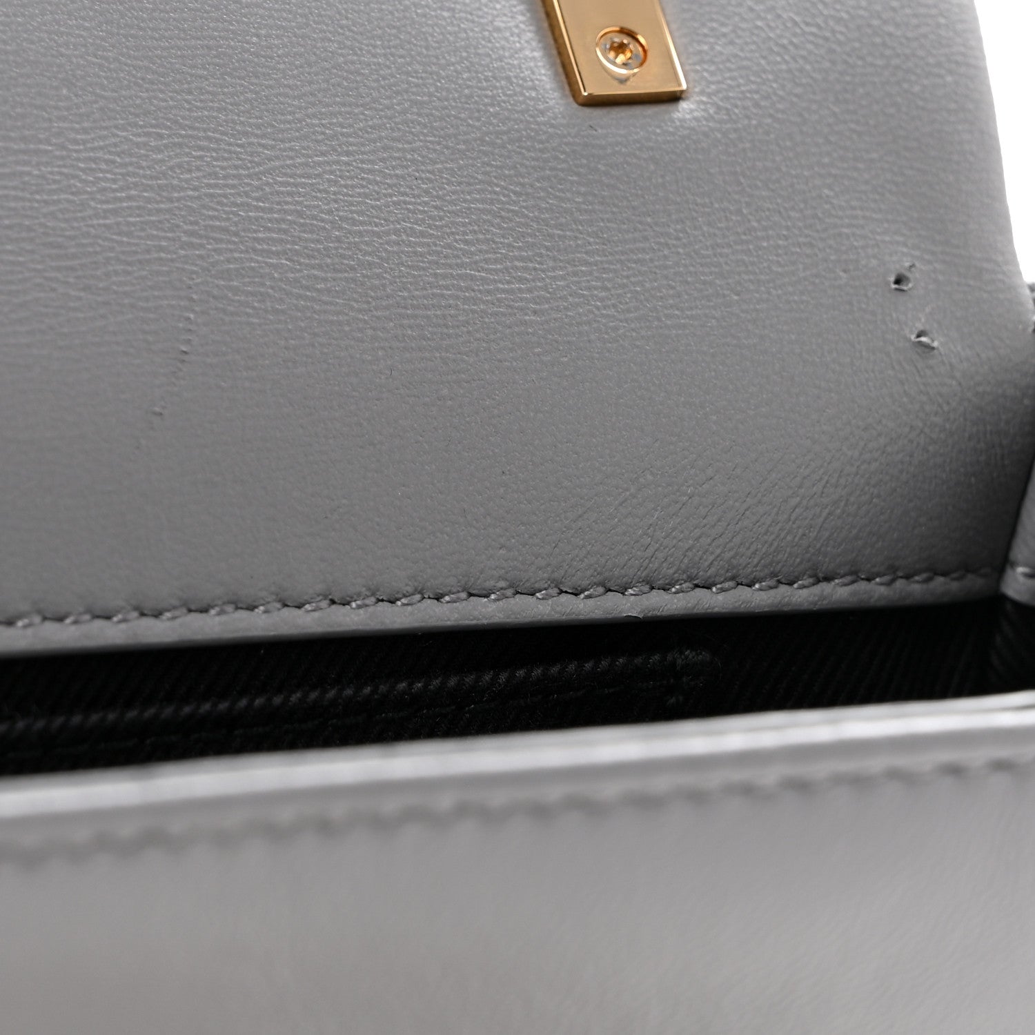 Burberry Lambskin Quilted Small Lola Bag Grey 11 of 14