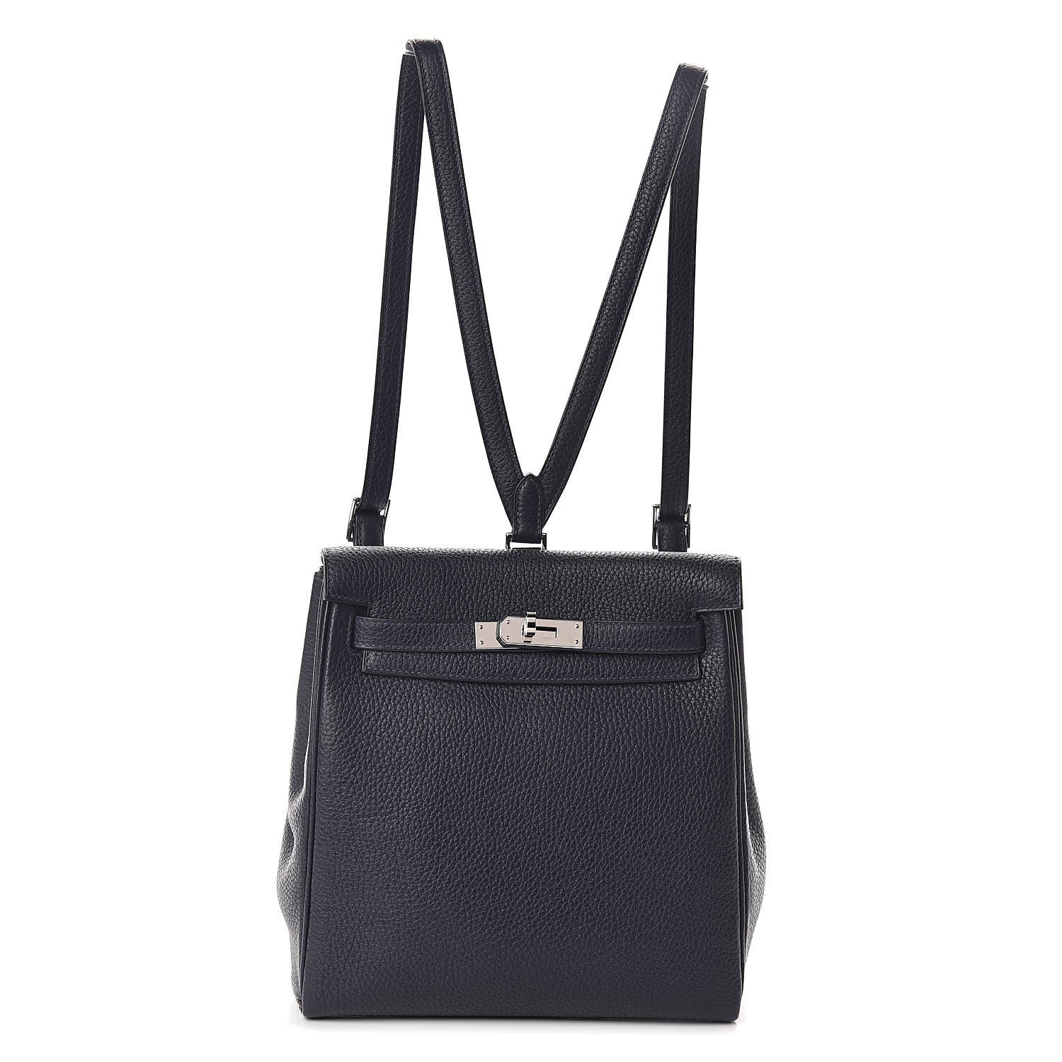 Hermes Taurillon Clemence Kelly Ado Backpack Bleu Nuit 1 of 10