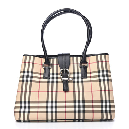 Burberry House Check Large Buckle Tote Black 1 of 4