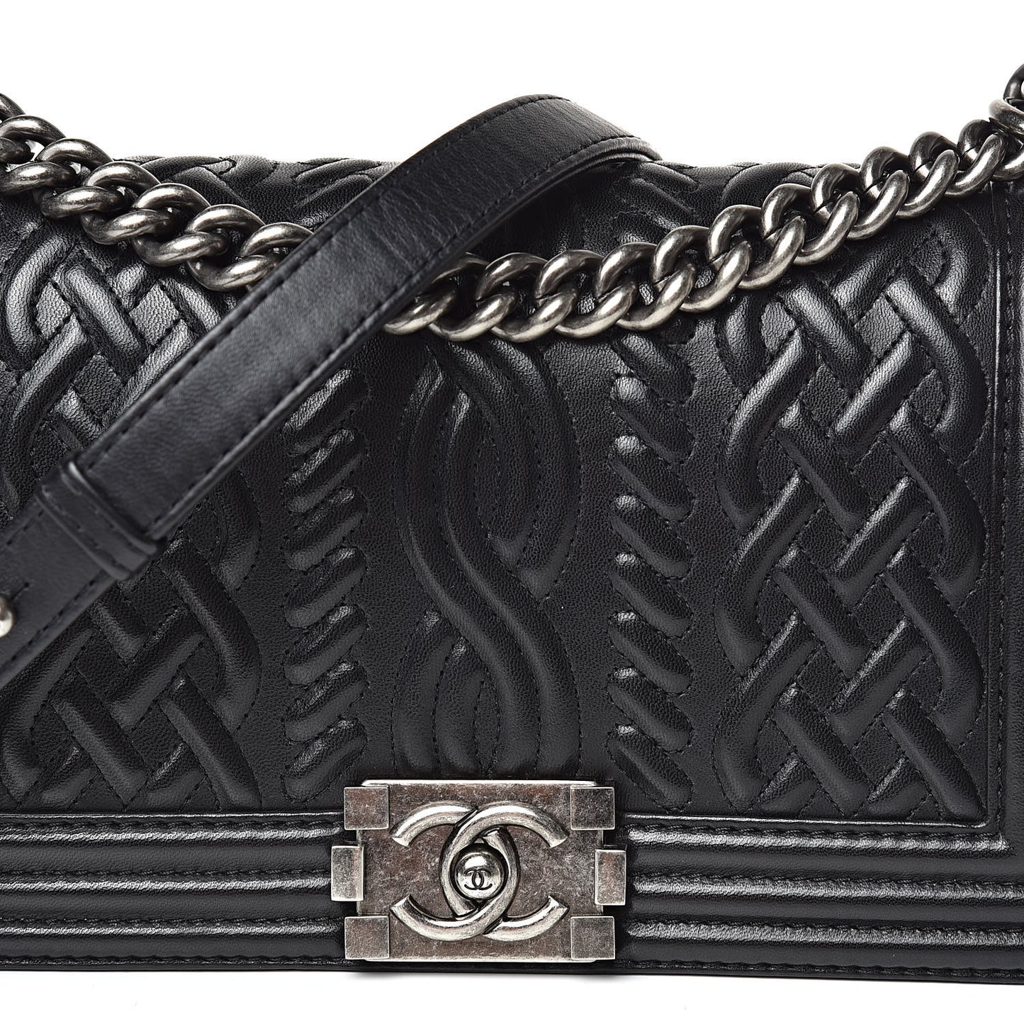 Lambskin Medium Celtic Boy Flap Black