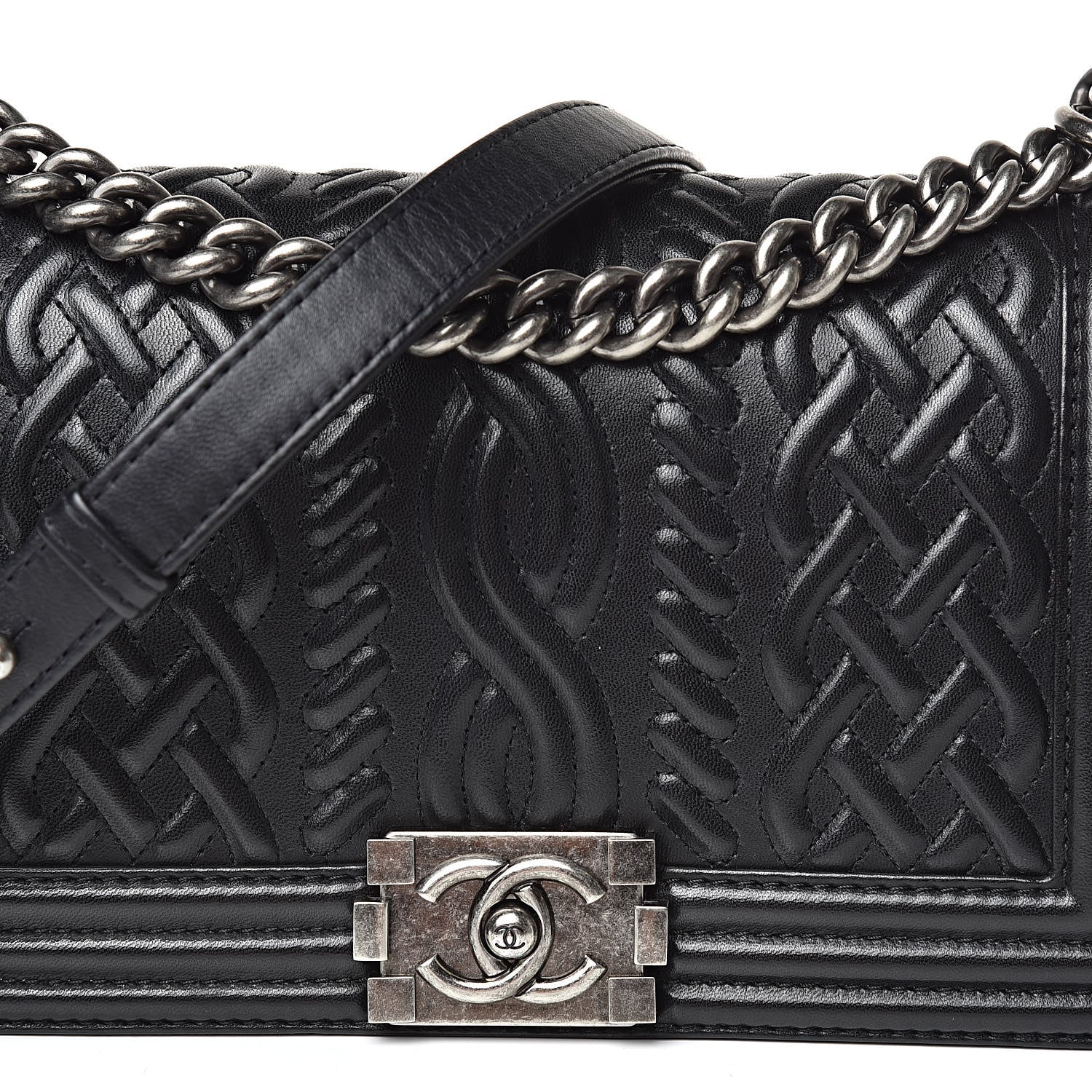 Chanel Lambskin Medium Celtic Boy Flap Black 14 of 18