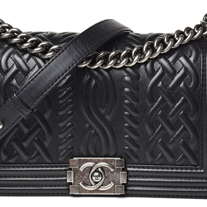 Chanel Lambskin Medium Celtic Boy Flap Black 14 of 18