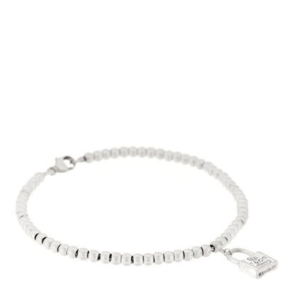 Tiffany Sterling Silver 1837 Lock Charm Bead Bracelet 1 of 3