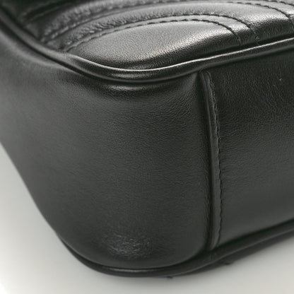 Gucci Calfskin Matelasse Mini GG Marmont Shoulder Bag Black 8 of 9