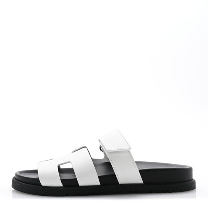 Hermes Calfskin Womens Chypre Sandals 36 White 1 of 10