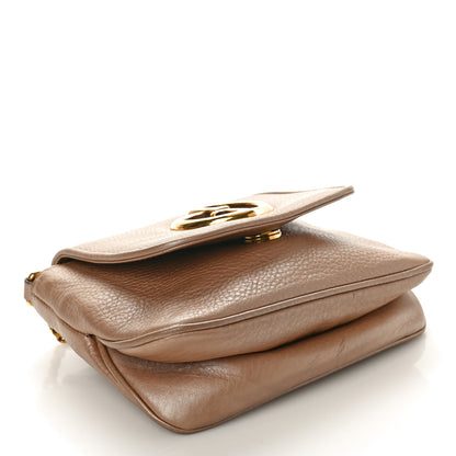 Gucci Pebbled Calfskin Small 1973 Chain Shoulder Bag Champagne 4 of 12