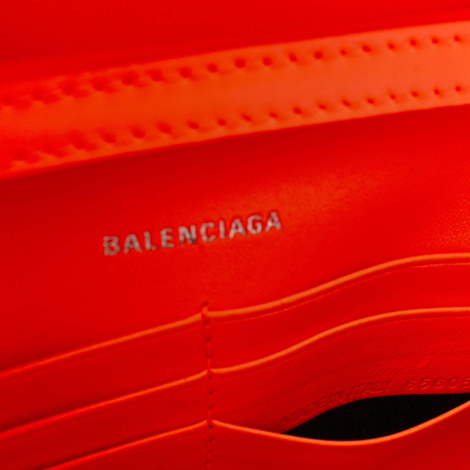 Balenciaga Shiny Box Calfskin Hourglass Chain Bag Fluo Orange 7 of 11