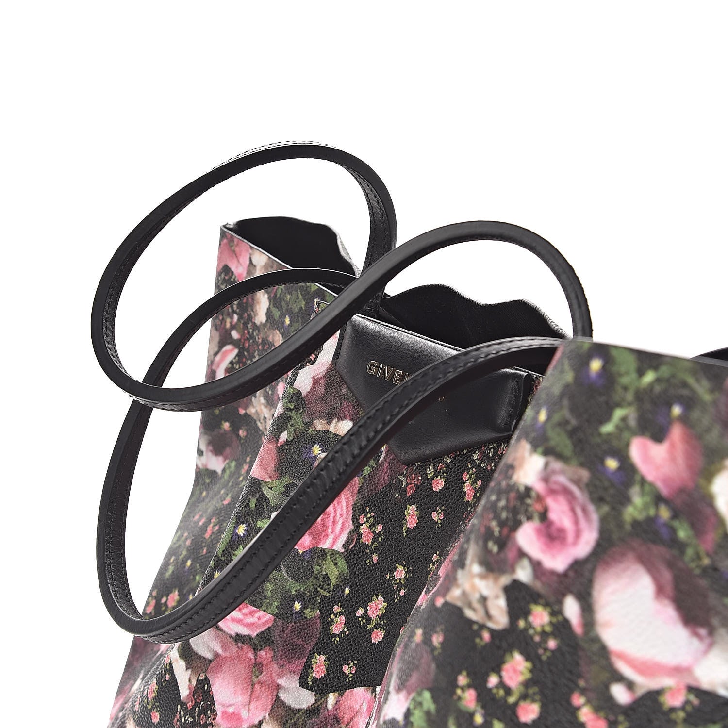 Givenchy Coated Canvas Roses Camouflage Print Large Antigona Tote Black 8 of 11