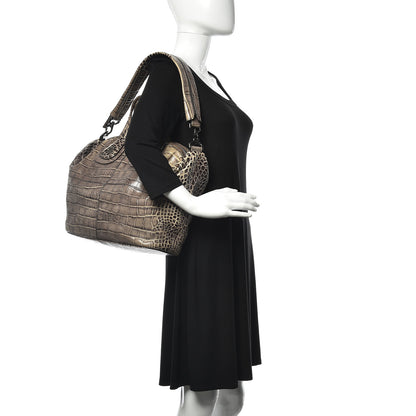 Givenchy Calfskin Crocodile Embossed Medium Nightingale Brown 2 of 11