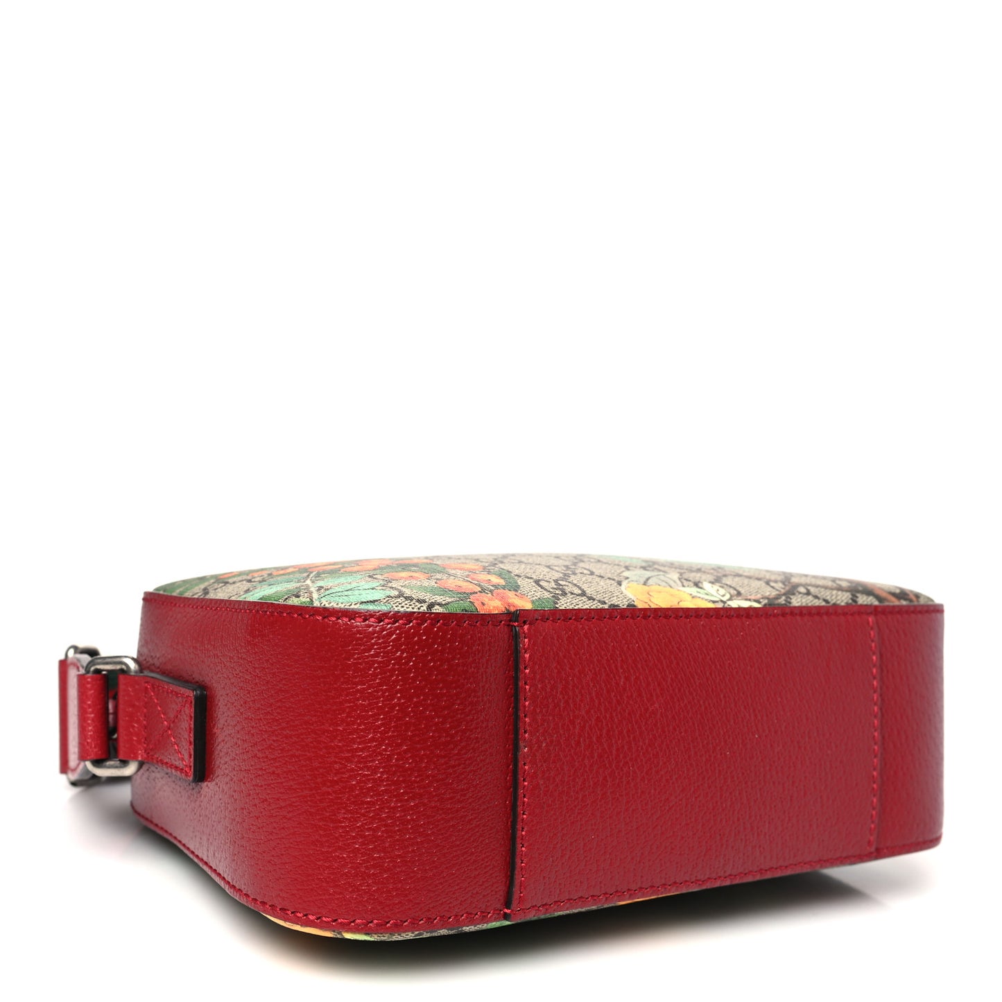 GG Supreme Monogram Tian Web Camera Bag Beige Multicolor Red