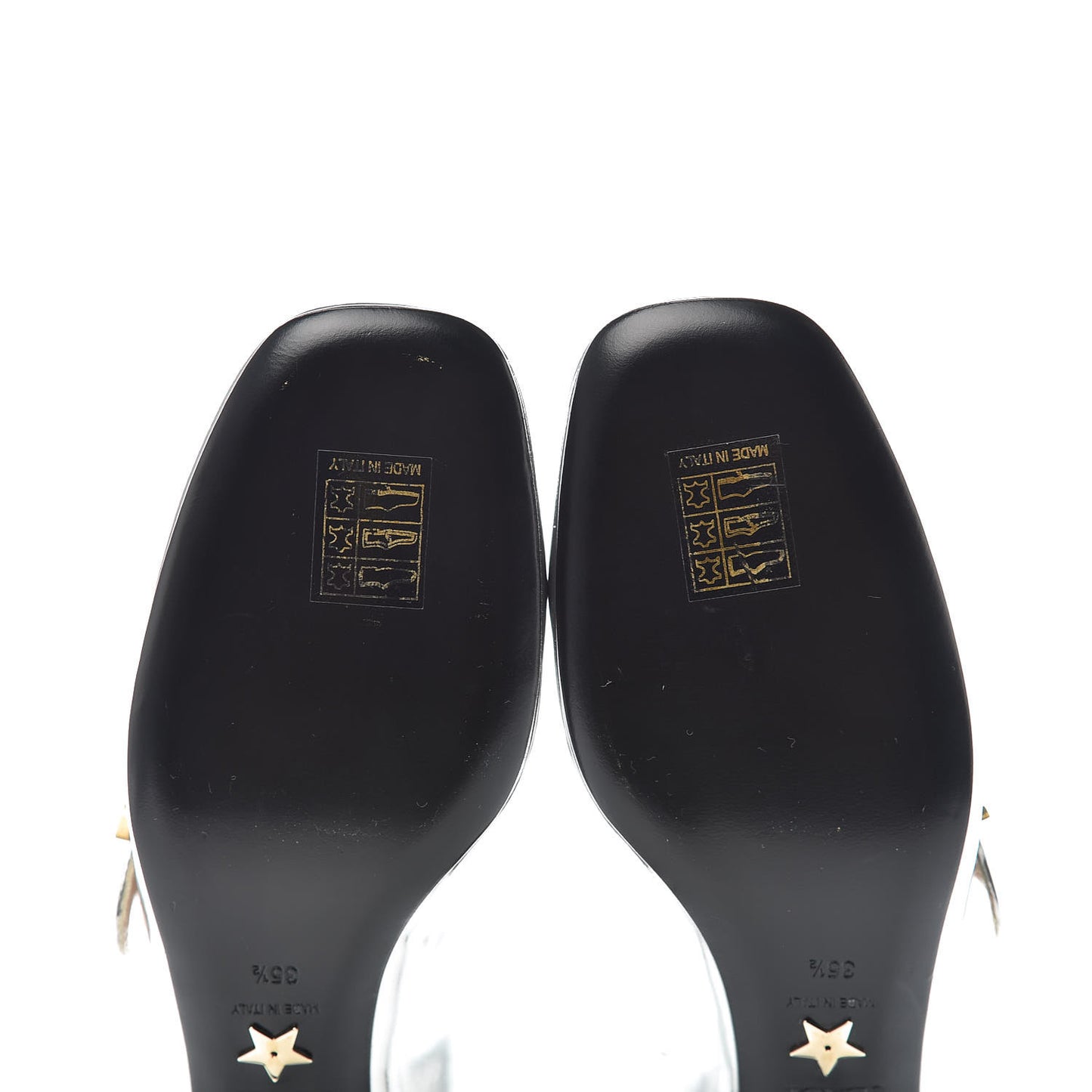 Mirror Finish Calfskin Baby-D Ballet Pumps 35.5 Silver