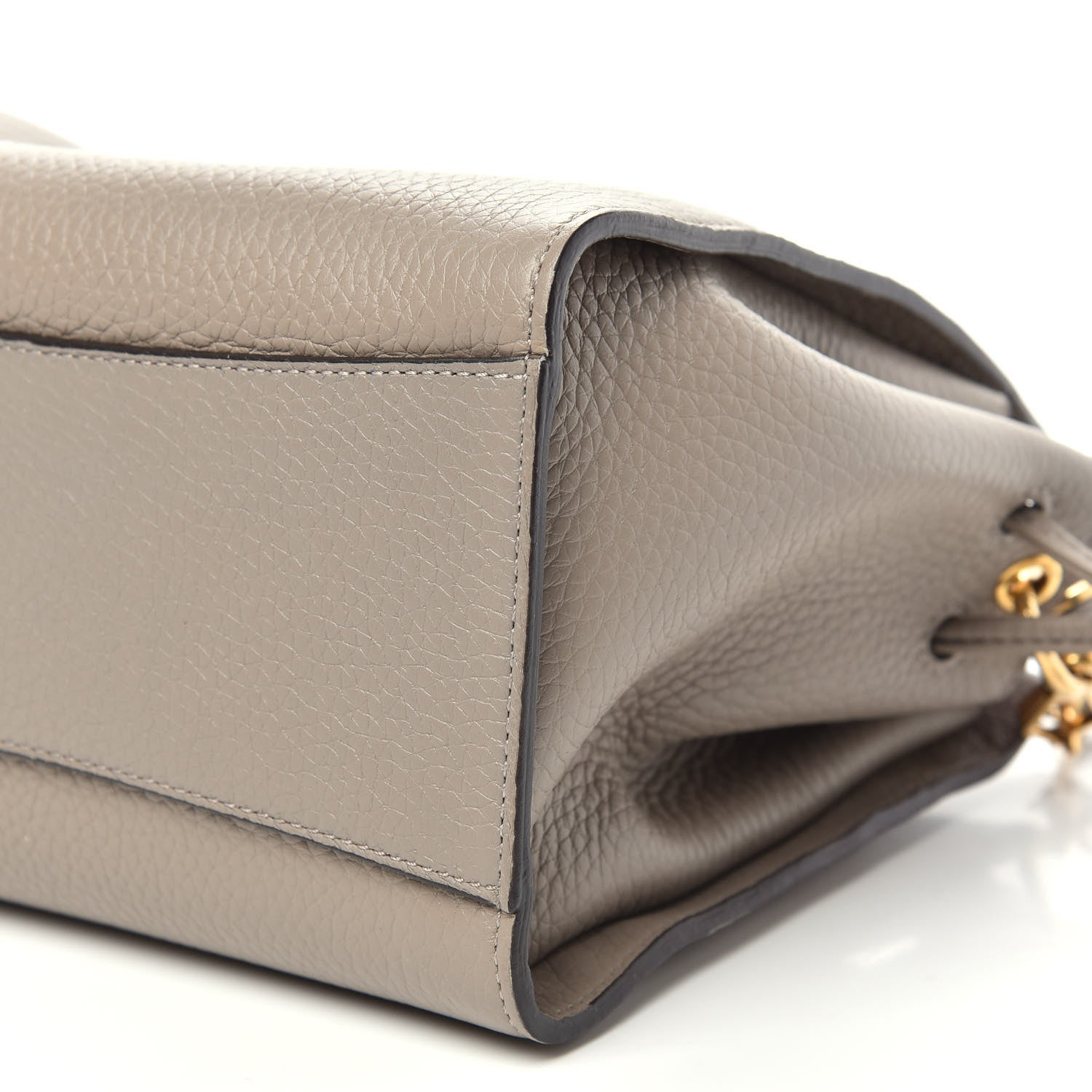Mulberry Heavy Grain Small Iris Tote Powder Grey Dark Clay 10 of 10