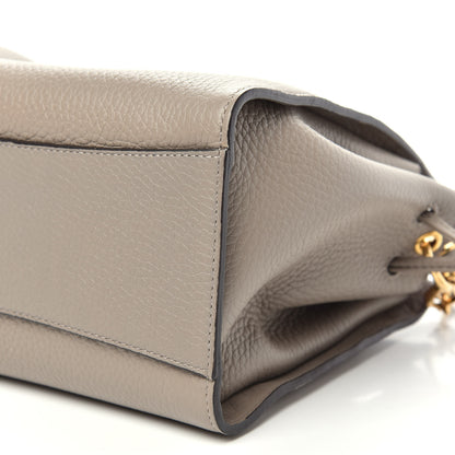 Mulberry Heavy Grain Small Iris Tote Powder Grey Dark Clay 10 of 10