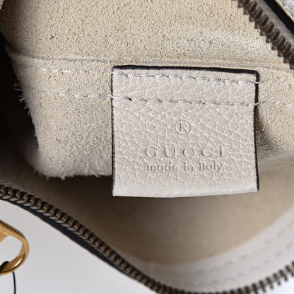 Gucci Pebbled Calfskin Medium Logo Portfolio Clutch White 5 of 8