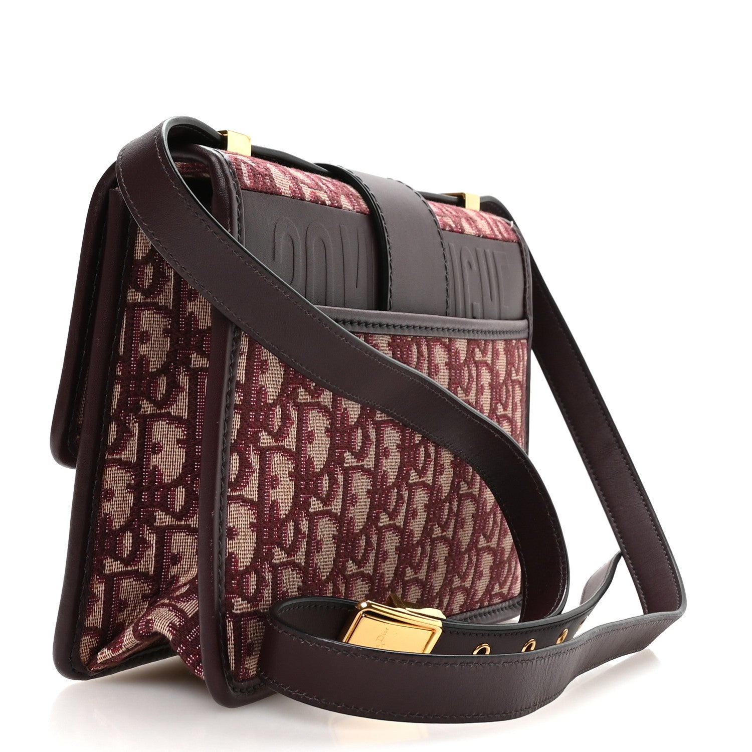 Christian Dior Oblique 30 Montaigne Flap Bag Burgundy 3 of 10