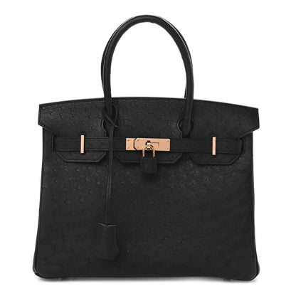 Hermes Ostrich Birkin 30 Black 1 of 10