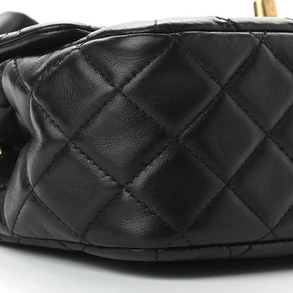 Chanel Lambskin Quilted Mini Romance Square Flap Black 8 of 9