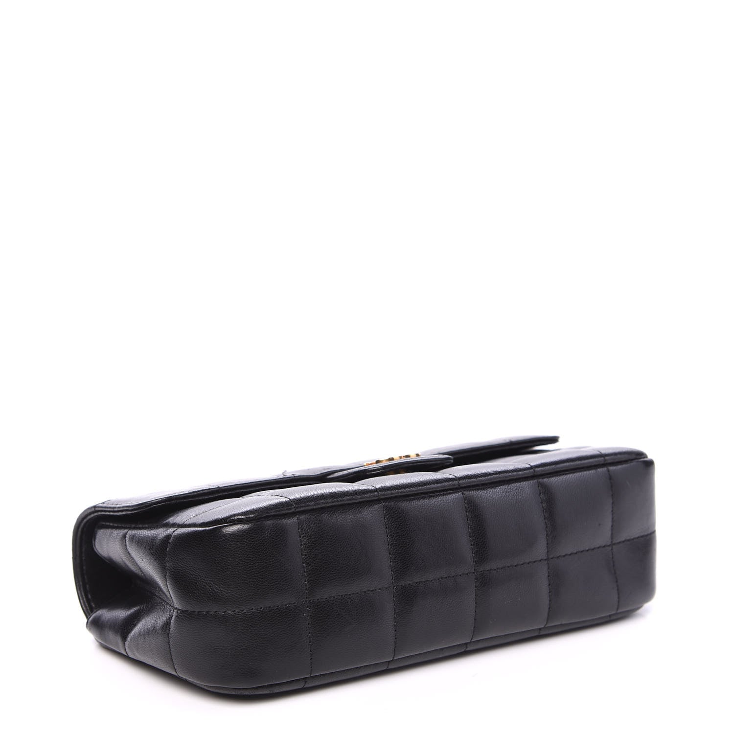 Chanel Lambskin Quilted Mini Chocolate Bar Camellia Flap Black 3 of 10