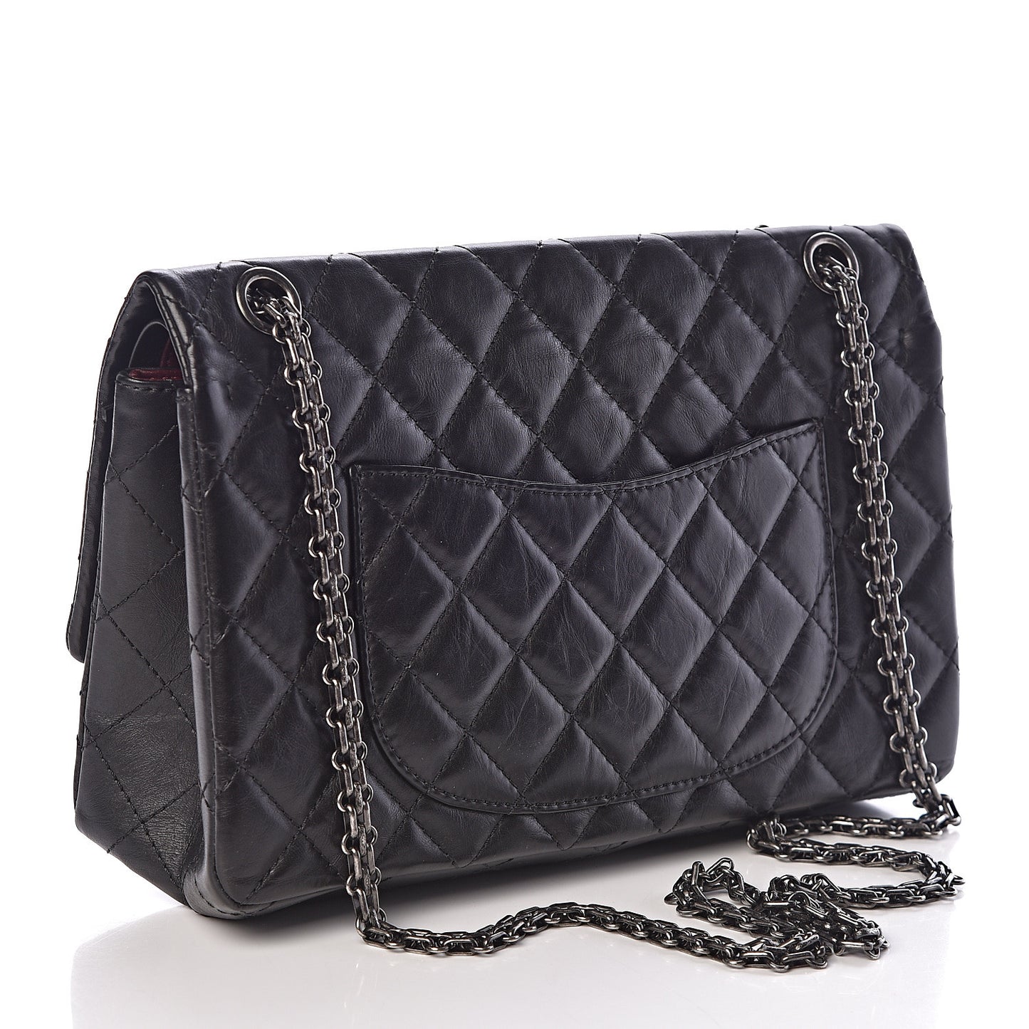 Aged Calfskin Quilted 2.55 Reissue 226 Flap Black