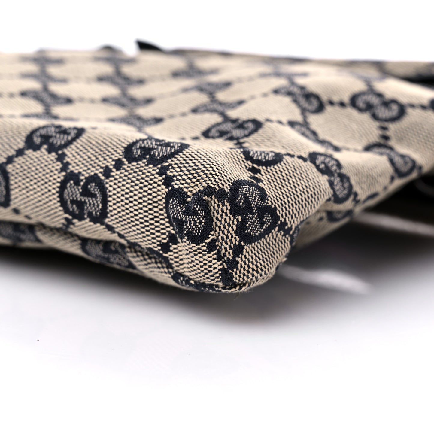 GG Monogram Web Double Pocket Belt Bag Navy