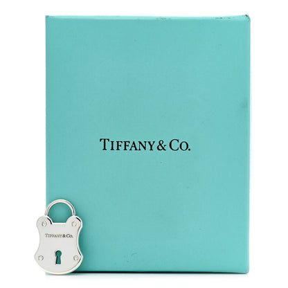 Tiffany Sterling Silver Diamond Emblem Lock Pendant 5 of 5