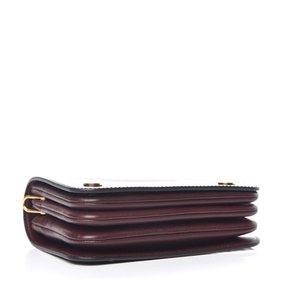 Mulberry Shiny Calfskin Crocodile Embossed Small Clifton Flap Burgundy 4 of 10