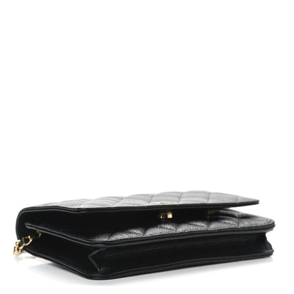 Chanel Caviar Quilted Wallet On Chain WOC Black 4 of 10