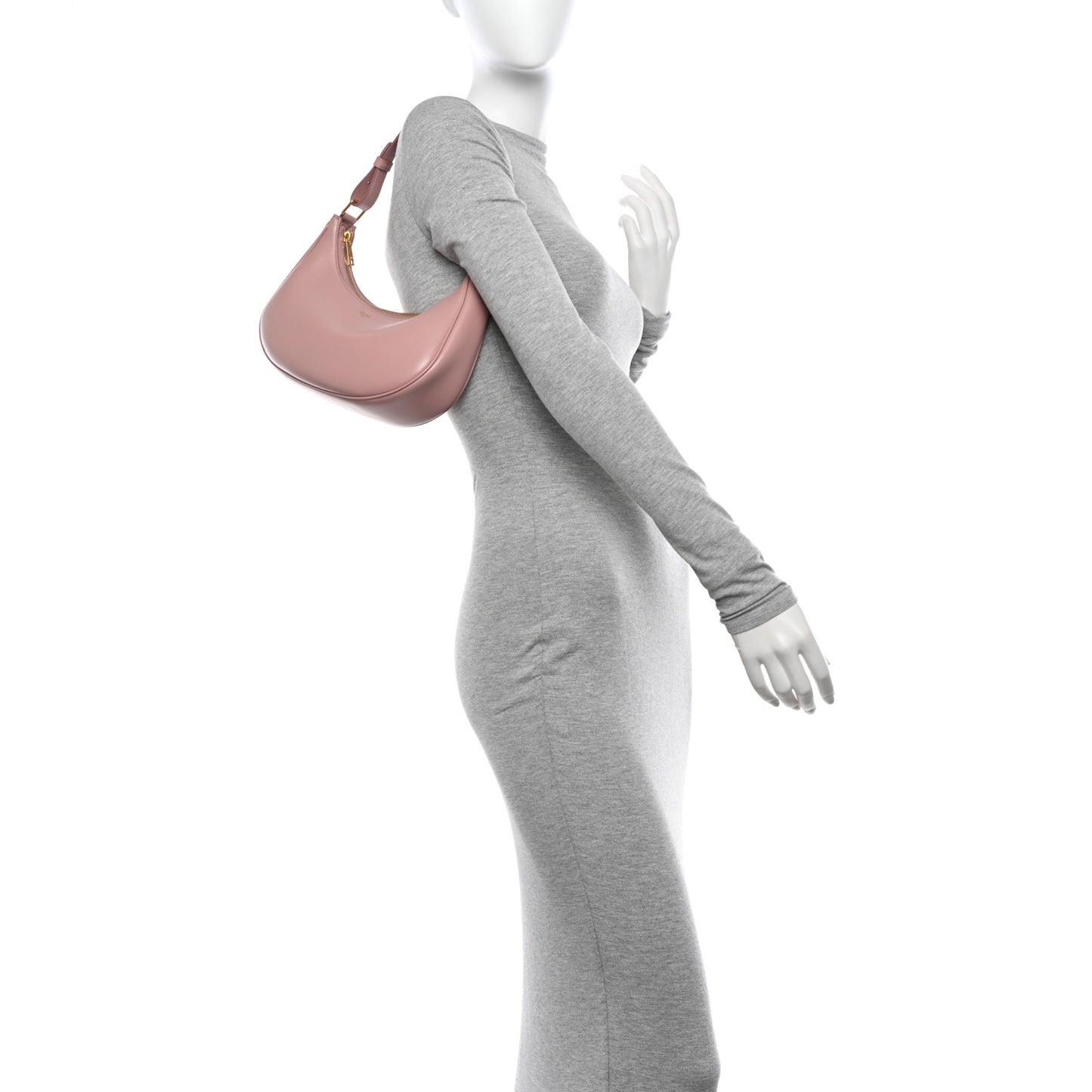 Smooth Calfskin Ava Shoulder Bag Rose Vintage