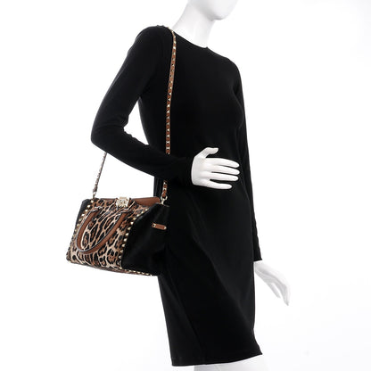 Valentino Garavani Calf Hair Mini Rockstud Double Handle Tote Leopard 3 of 10