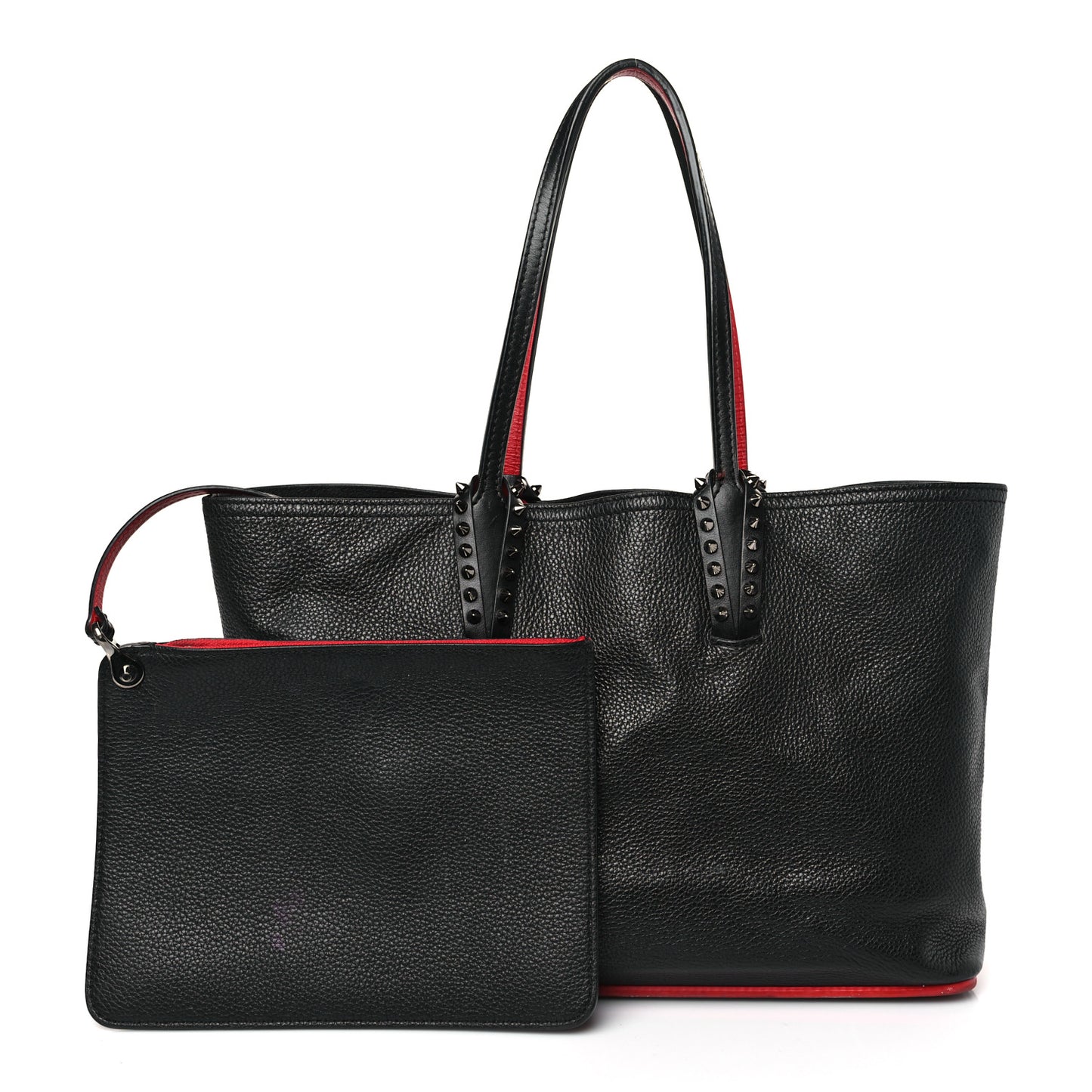 Calfskin Spikes East West Cabata Tote Black