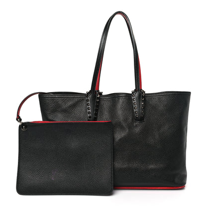 Christian Louboutin Calfskin Spikes East West Cabata Tote Black 3 of 12
