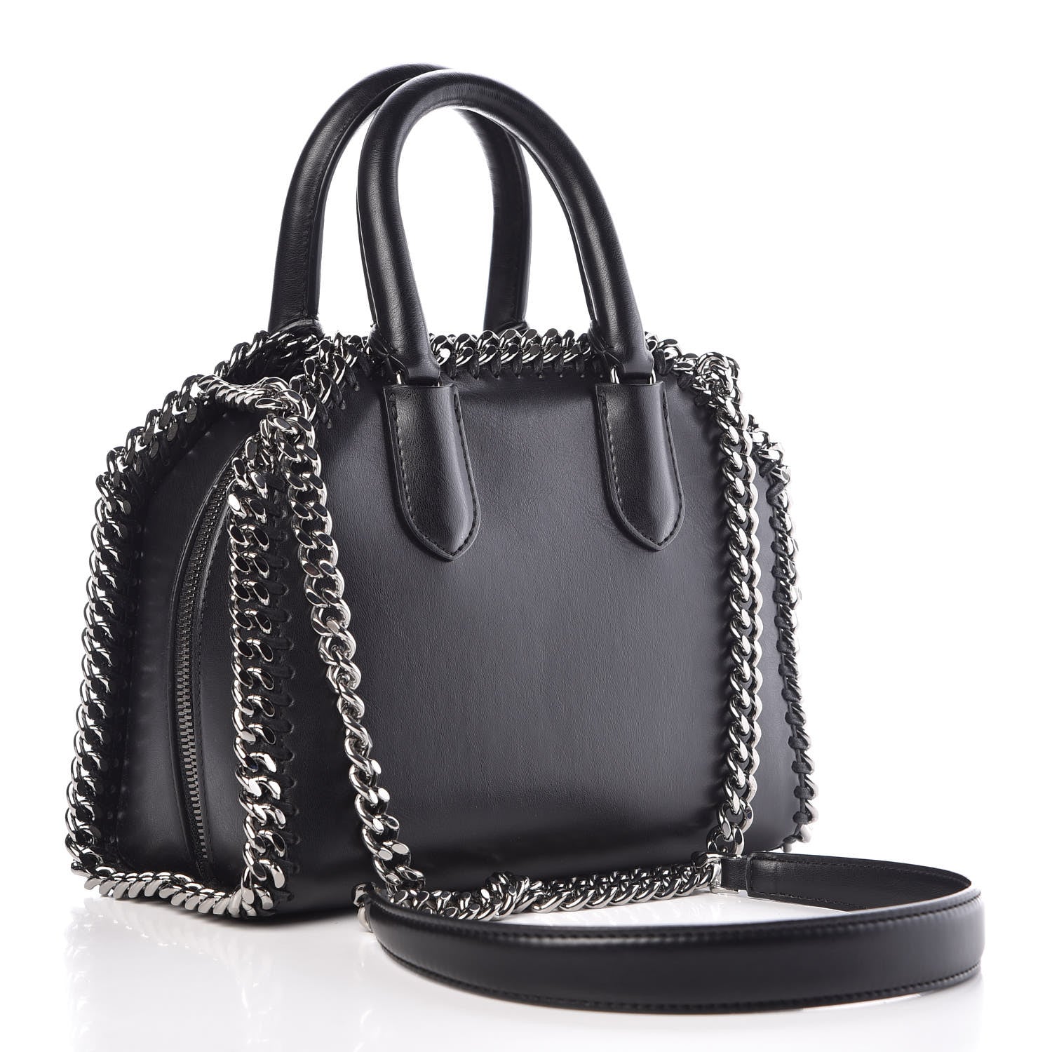 Stella McCartney Eco Alter Nappa Mini Falabella Box Top Handle Bag Black 3 of 8