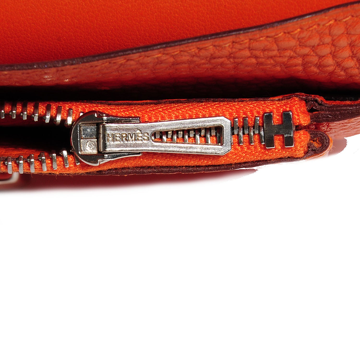 Hermes Togo Dogon Compact Wallet Orange 10 of 12