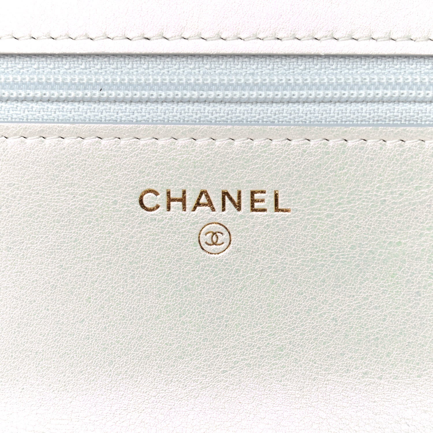 Chanel Iridescent Calfskin Quilted Chanel 19 Wallet On Chain WOC White 6 of 10