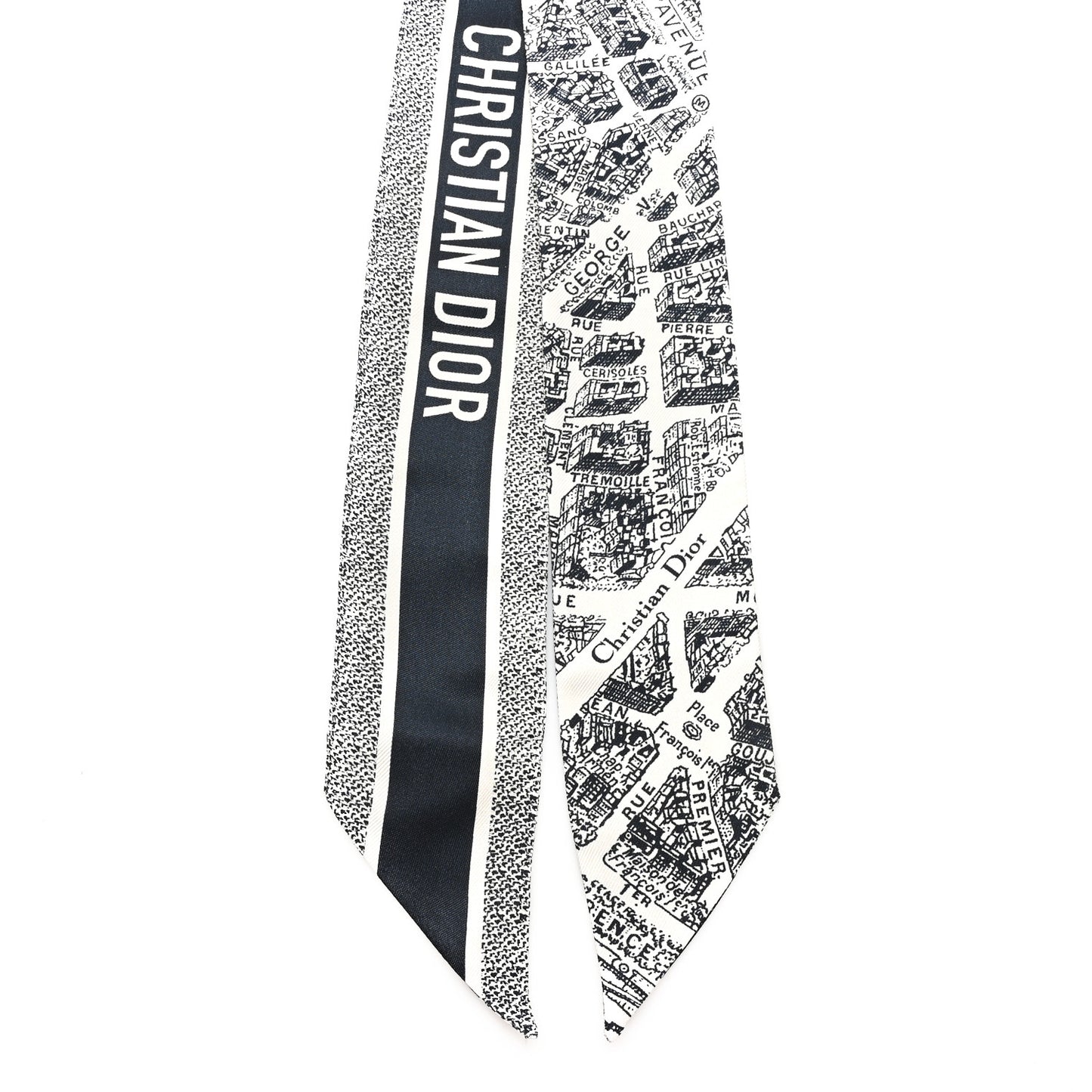 Silk Plan De Paris Mitzah Scarf Beige Black