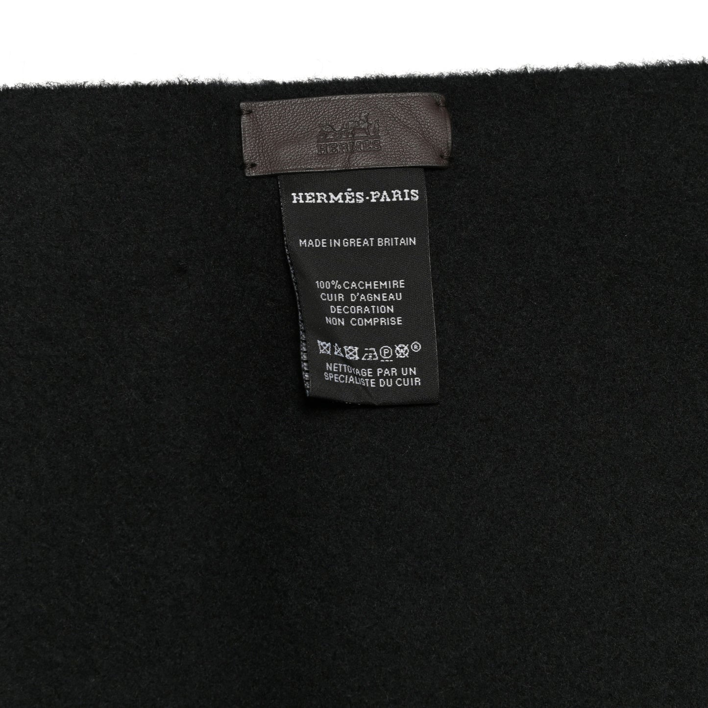 Cashmere Lambskin Pocket Muffler Black